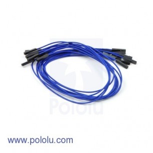 Pololu 1746 - Premium Jumper Wire 10-Pack F-F 12" Blue