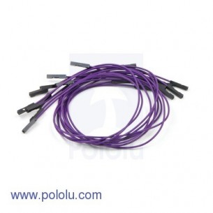 Pololu 1747 - Premium Jumper Wire 10-Pack F-F 12" Purple