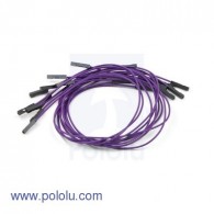 Premium Jumper Wire 10-Pack F-F 12" Purple (Pololu 1747)