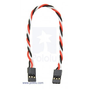 Pololu 2165 - Twisted Servo Extension Cable 6" Female - Female