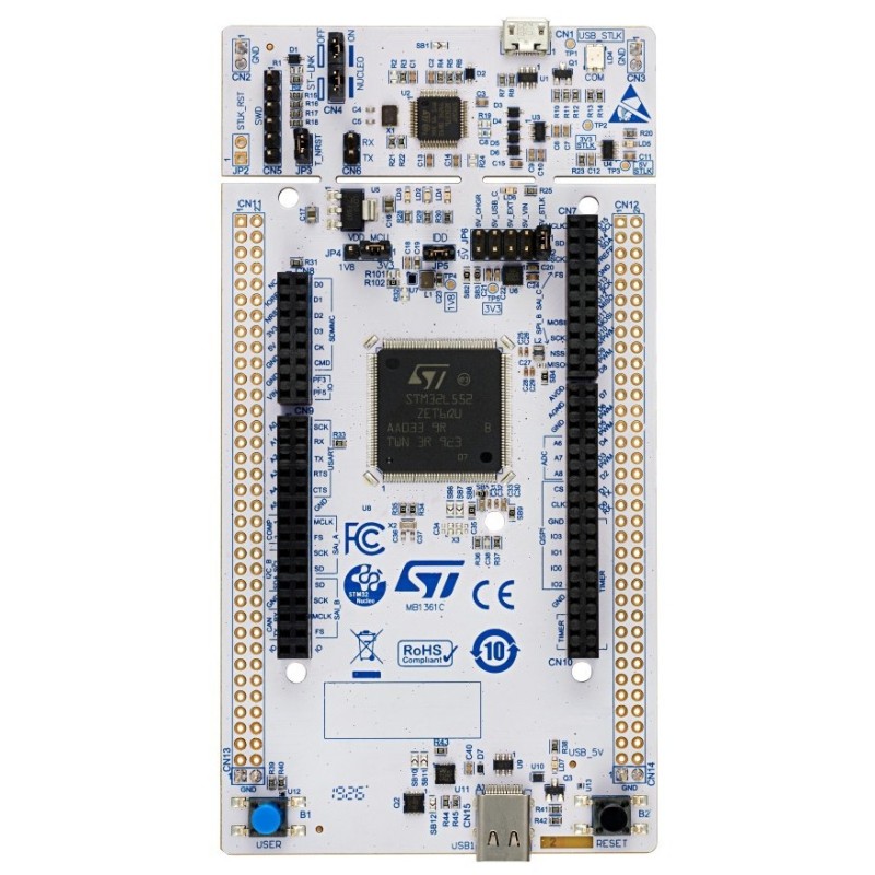 NUCLEO-L552ZE-Q - evaluation kit with STM32L552ZE microcontroller