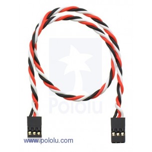 Pololu 2166 - Twisted Servo Extension Cable 12" Female - Female