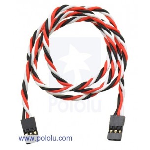 Pololu 2167 - Twisted Servo Extension Cable 24" Female - Female
