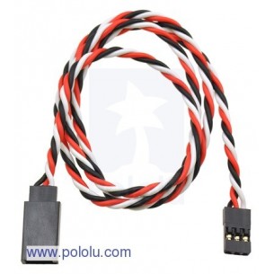Pololu 2168 - Twisted Servo Extension Cable 24" Male - Female