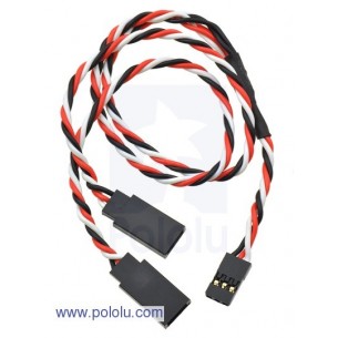 Pololu 2163 - Twisted Servo Y Splitter Cable 12" Female - 2x Male