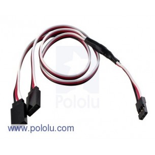 Pololu 2182 - Servo Y Splitter Cable 12" Female - 2x Male