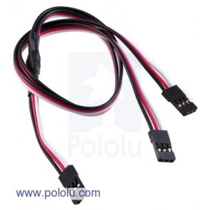 Pololu 2183 - Servo Y Splitter Cable 12" Female - 2x Female
