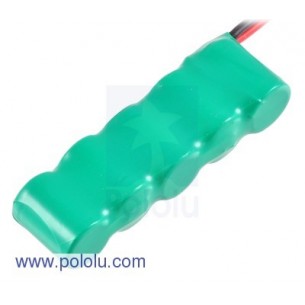 Pololu 2253 - Rechargeable NiMH Battery Pack: 6.0 V, 200 mAh, 5x1 1/3-AAA Cells, JR Connector