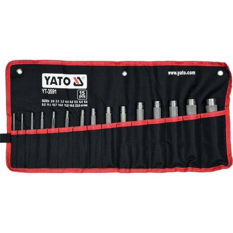 Набір дироколів для шкіри 15 предм. - Yato YT-3591