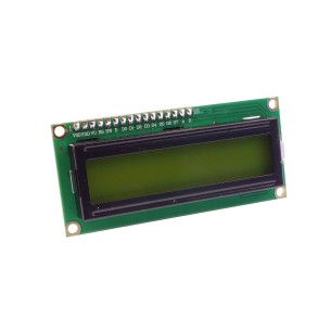 16x2 alphanumeric display (green) with soldered connector