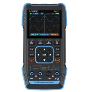 Fnirsi 2C23T - 2-channel 10MHz portable oscilloscope with signal generator and multimeter