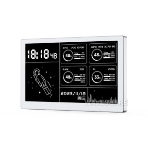 7inch USB Monitor W - monitor of computer operating parameters with a 7" 1024x600 display (silver)