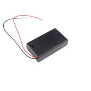 Battery Holder for 3 AAA R3 batteries with a flap and a switch ​