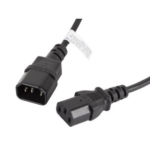 IEC 320 C13-C14 power extension cable 1.8m black Lanberg