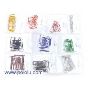 Pololu 754 - 250-Piece Short Jumper Wire Kit without Case (wires up to 1-inch long)