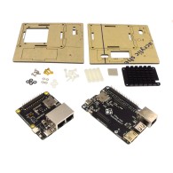 Kit with IoT Router Carrier Board Mini and PiTray Mini base boards for Raspberry Pi CM4 modules + case