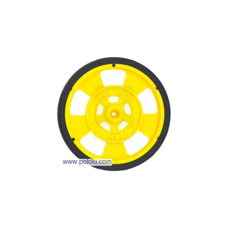 Pololu 1194 - Solarbotics SW-Y YELLOW Servo Wheel with Encoder Stripes, Silicone Tire