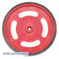 Pololu 227 - 2-5/8" plastic Red wheel Futaba servo hub