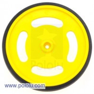 Pololu 228 - 2-5/8" plastic Yellow wheel Futaba servo hub