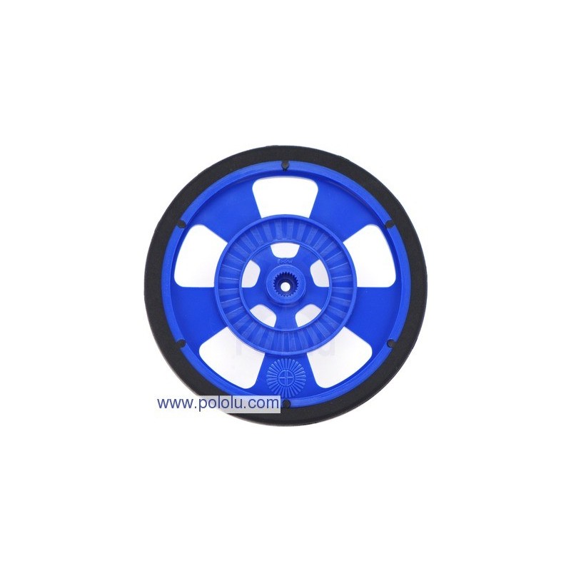 Pololu 1193 - Solarbotics SW-LB BLUE Servo Wheel with Encoder Stripes, Silicone Tire