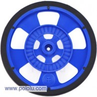 Pololu 1193 - Solarbotics SW-LB BLUE Servo Wheel with Encoder Stripes, Silicone Tire