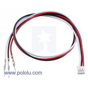 Pololu 1799 - 3-Pin Female JST PH-Style Cable (30 cm) with Male Pins for 0.1" Housings