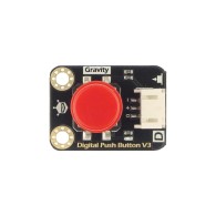 Gravity: Digital Push Button - button with LED (red)