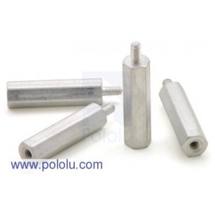 Pololu 1943 - Aluminum Standoff: 3/4" Length, 2-56 Thread, M-F (4-Pack)
