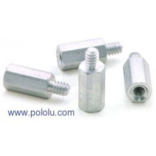 Pololu 1947 - Aluminum Standoff: 3/8" Length, 4-40 Thread, M-F (4-Pack)
