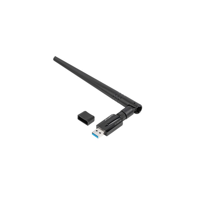 BEZPRZEWODOWA KARTA SIECIOWA WIFI LANBERG NC-1200-WIE USB 3.0 AC1200 DUAL BAND 1 WEWN. +1 ZEWN. ANT.