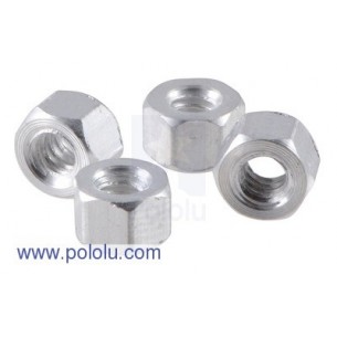 Pololu 2086 - Aluminum Standoff: 1/8" Length, 4-40 Thread, F-F (4-Pack)