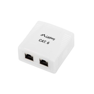 Surface-mounted ICT socket - Category 6, Two Shielded RJ-45 Ports