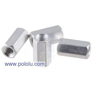 Pololu 2090 - Aluminum Standoff: 3/8" Length, 4-40 Thread, F-F (4-Pack)