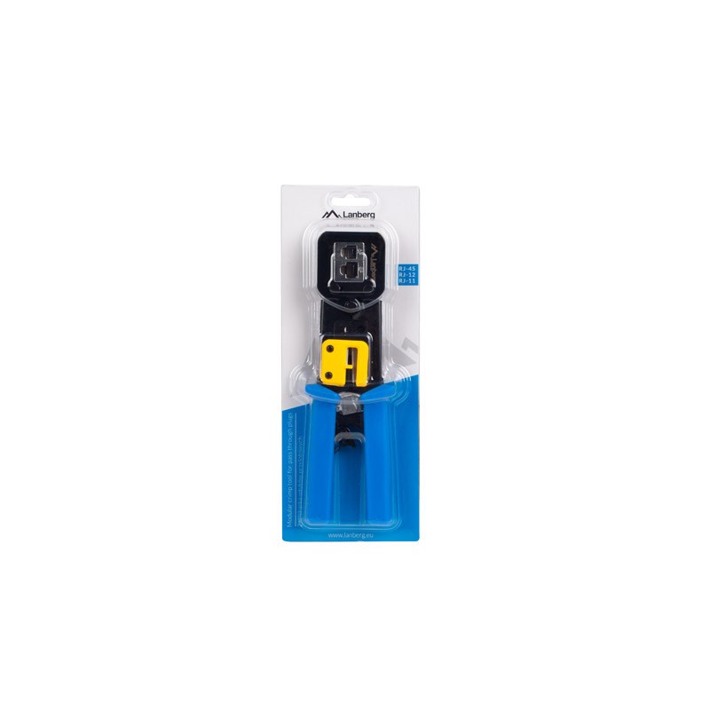 CRIMPING TOOL RJ45 RJ11 RJ12 FOR PASS THROUGH TYPE MODULAR CONNECTOR LANBERG