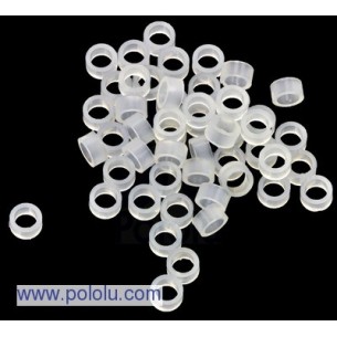 Pololu 1970 - Nylon Spacer: 2mm Length, 4mm OD, 2.7mm ID (50-Pack)