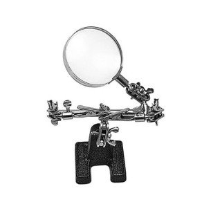 Third hand holder with magnifying glass - Vorel 73500