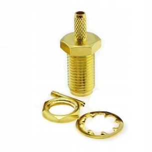 SMA female connector crimped to 50Ω cable