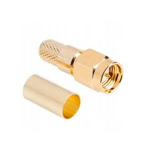 SMA male connector crimped for 50Ω cable