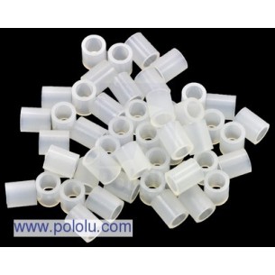 Pololu 1982 - Nylon Spacer: 6mm Length, 5mm OD, 3.3mm ID (50-Pack)