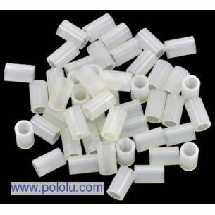 Pololu 1983 - Nylon Spacer: 8mm Length, 5mm OD, 3.3mm ID (50-Pack)