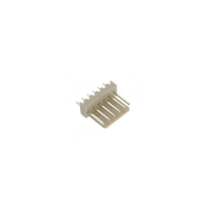 WF06S-10 szt. Wtyk 6p męski prosty do PCB, raster 2,54 mm, biały