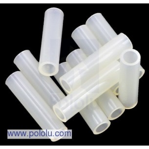Pololu 1987 - Nylon Spacer: 20mm Length, 5mm OD, 3.3mm ID (10-Pack)