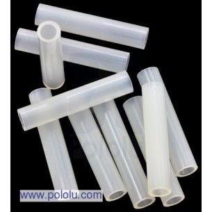 Pololu 1988 - Nylon Spacer: 25mm Length, 5mm OD, 3.3mm ID (10-Pack)