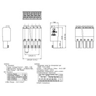 2EDGKN-3.81-2P - 2pin female spring terminal block, pitch 3.81mm - 5 pcs.