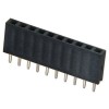 Contact strip 2.54mm, straight 1x10, black - 10 pcs.