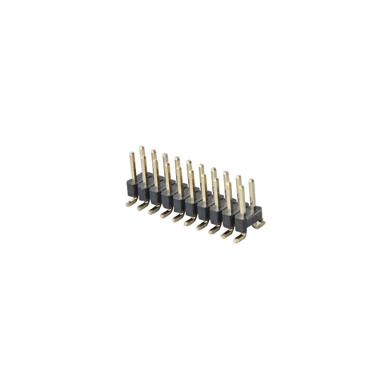 Goldpin czarny 2x10 szpil. prosty SMD, raster 2.54mm - 10 szt.