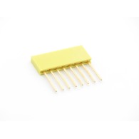 Contact strip 2.54mm straight extended 1x8, yellow - 10 pcs.