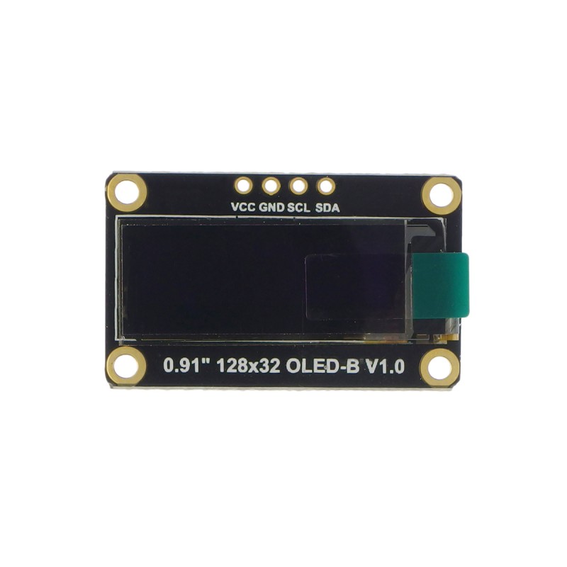 Monochromatyczny wyświetlacz OLED 0.91" 128x32 I2C