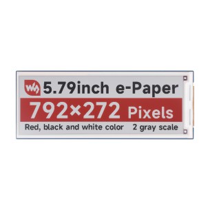 5.79-inch E-Paper module (B) display - e-ink display 792x272, red/black/white, SPI communication