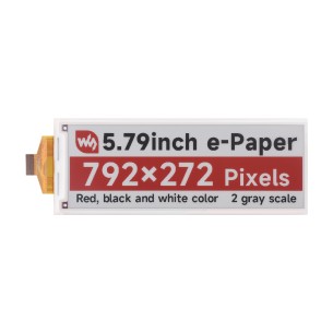 5.79inch E-Paper (B) raw display - e-ink display, 792x272, Red/Black/White, SPI Communication